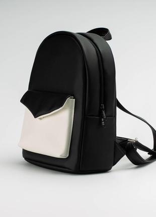 Black and white backpack "Konvert"2 photo