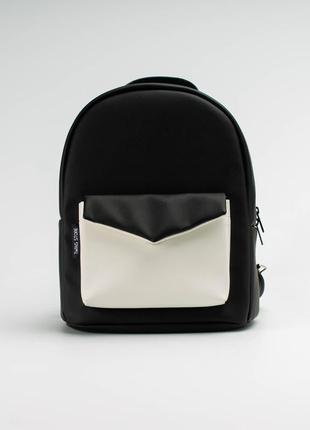 Black and white backpack "Konvert"1 photo