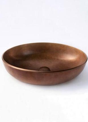 Metal basin cove bronze sienna