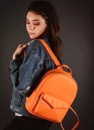 Orange backpack "Konvert"2 photo