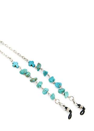 Glasses chain with natural turquoise stone3 photo