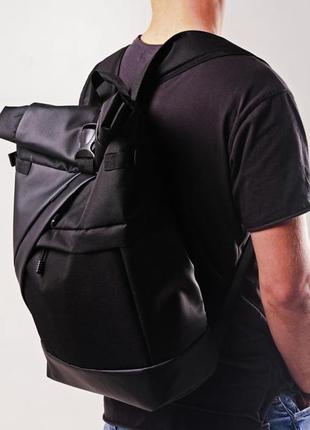 Black Rolltop backpack7 photo