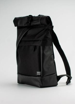 Black Rolltop backpack2 photo