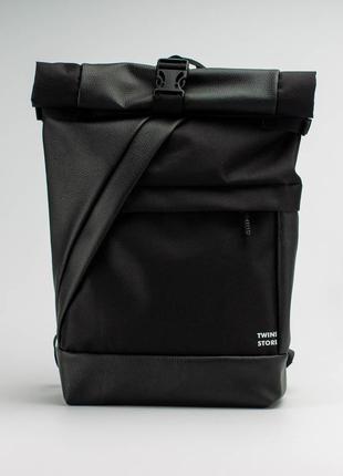 Black Rolltop backpack1 photo