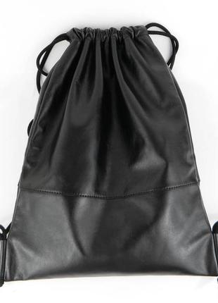 Leather Backpack "Toke black"1 photo