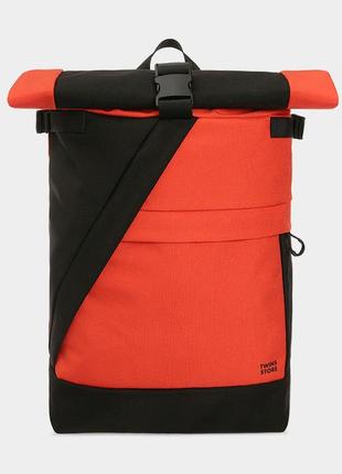 Orange Rolltop Cordura backpack1 photo