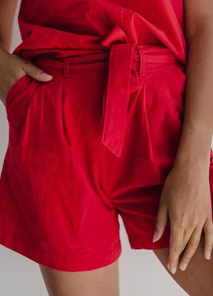 WOMEN'S PAJAMA WITH SHORTS RED5 photo