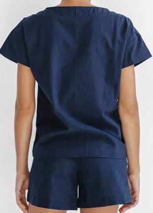 WOMEN'S PAJAMA WITH SHORTS NAVY4 photo