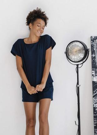 WOMEN'S PAJAMA WITH SHORTS NAVY