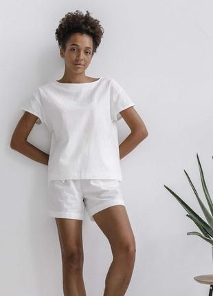 WOMEN'S PAJAMA WITH SHORTS CREME
