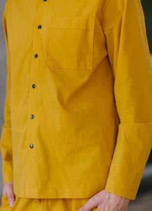 MEN'S PAJAMA SET – OCHRE2 photo