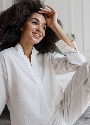 WOMEN'S PAJAMA SET – CREME7 photo