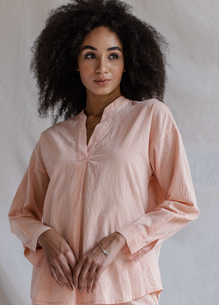 WOMEN'S PAJAMA SET – PASTEL PINK2 photo