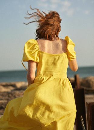 Dress “Poltavka” yellow2 photo