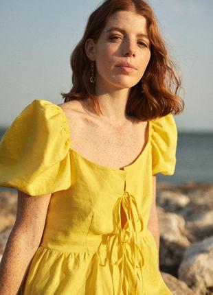 Dress “Poltavka” yellow3 photo