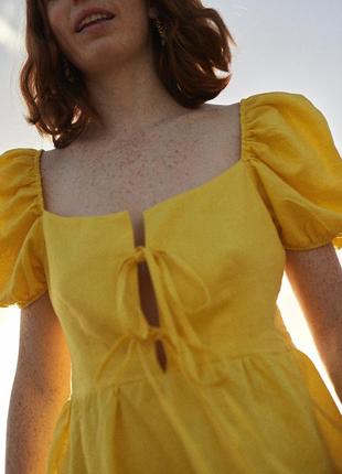Dress “Poltavka” yellow5 photo