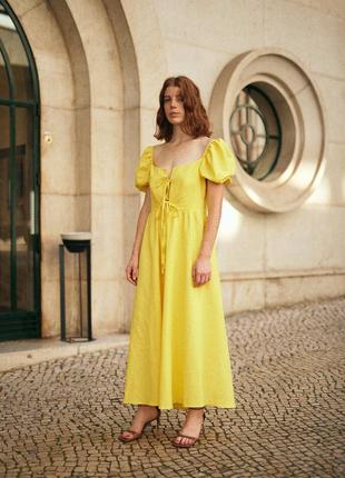 Dress “Poltavka” yellow1 photo