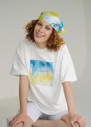 White oversized t-shirt "Sky"6 photo
