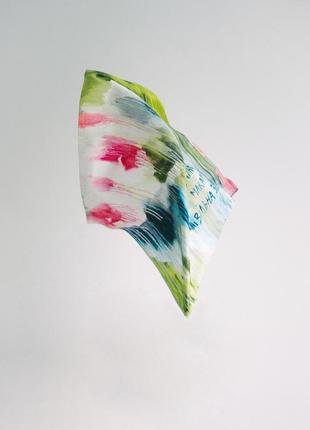 Silk scarf "Poppies"2 photo