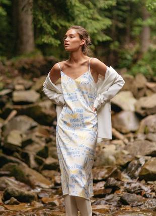PRINTED SILK DRESS GEPUR3 photo