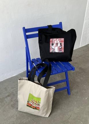 Shopper Bag with Ukrainian print VDOKH4 photo