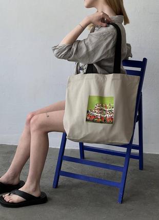 Shopper Bag with Ukrainian print VDOKH7 photo