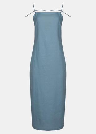 Dress with shoulder strap “Charlotte” sea blue4 photo