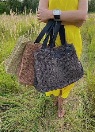 RAFFIA TOTE BAG3 photo