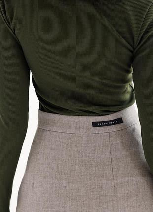 Beige-Gray mini skirt4 photo