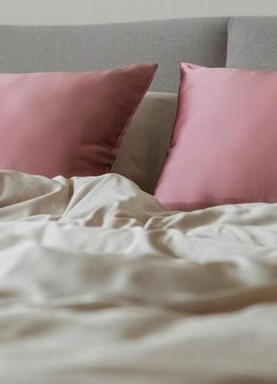 Elegant silk - pillowcases for healthy sleep "Purple"4 photo