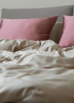Elegant silk - pillowcases for healthy sleep "Purple"3 photo