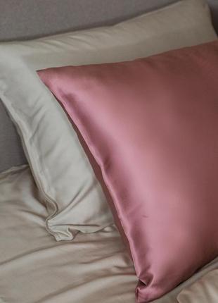 Elegant silk - pillowcases for healthy sleep "Purple"6 photo