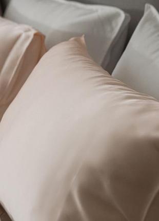 Elegant silk - pillowcases for healthy sleep "Pink"4 photo