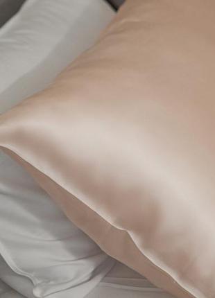 Elegant silk - pillowcases for healthy sleep "Pink"2 photo