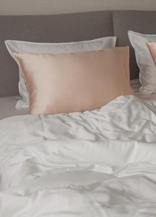 Elegant silk - pillowcases for healthy sleep "Pink"5 photo