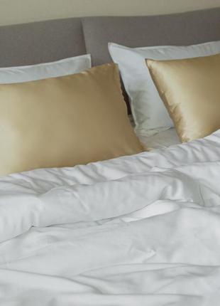 Elegant silk - pillowcases for healthy sleep "Gold"7 photo