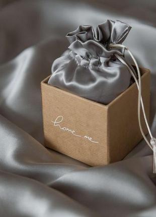 Elegant silk - pillowcases for healthy sleep "Grey"1 photo