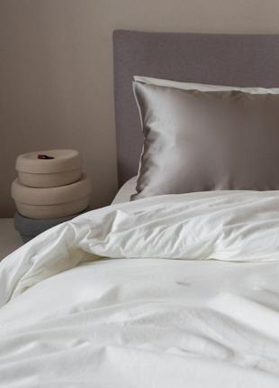 Elegant silk - pillowcases for healthy sleep "Grey"8 photo