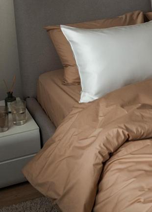 Elegant silk - pillowcases for healthy sleep "Lactic"9 photo