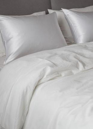 Elegant silk - pillowcases for healthy sleep "White"2 photo