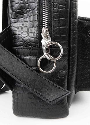 Leather Backpack “Croco”7 photo