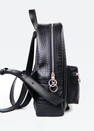 Leather Backpack “Croco”5 photo