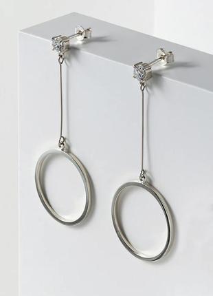 EARRINGS CIRCLE WITH PHEONITE STERLING SILVER 925