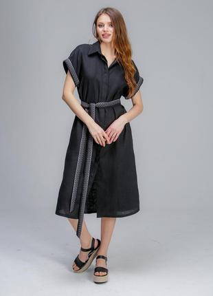 Women's dress-shirt "Anastasia" black