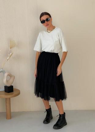 Black Tulle skirt with ruffle AIRSKIRT7 photo