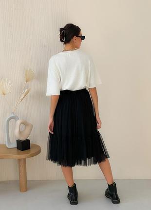 Black Tulle skirt with ruffle AIRSKIRT8 photo