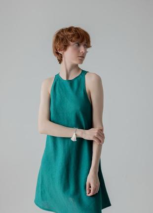 Linen mini dress4 photo