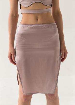 Silk skirt with cuts2 photo