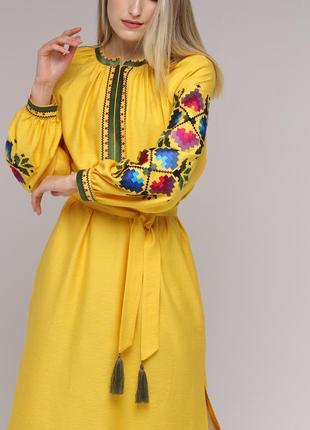 Women's dress "Ksenia" yellow3 photo