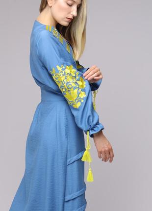 Women's dress "Otamansha" yellow-blue3 photo
